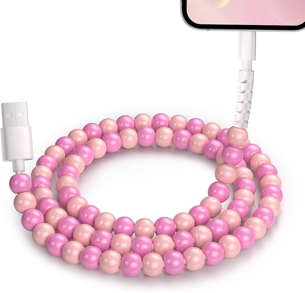 Coolden for iPhone Charger Cord 3.3FT USB iPhone Charger Fast Charging Cable 66W Cute Beaded Char... | Amazon (US)