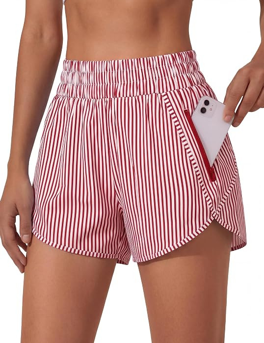 BMJL Women's Running Shorts Elastic High Waisted with Pockets, 2.5" Sporty Workout Quick Dry Athl... | Amazon (US)