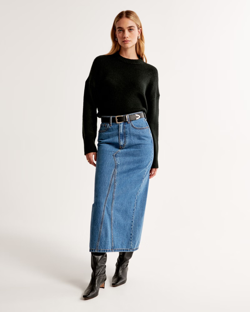 Wedge Crew Sweater | Abercrombie & Fitch (US)