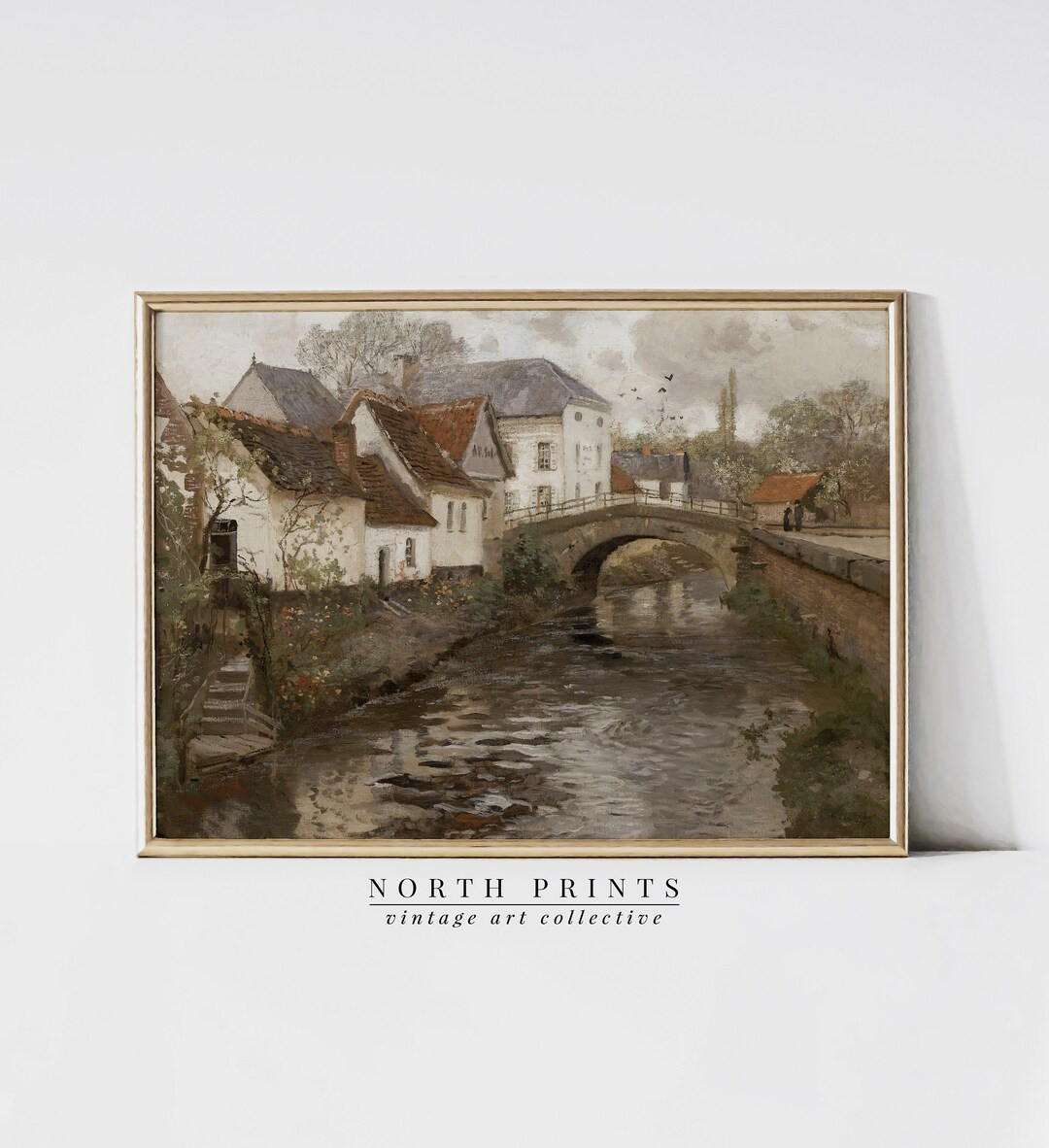 Vintage Country Painting Rustic European Village Print - Etsy Canada | Etsy (CAD)