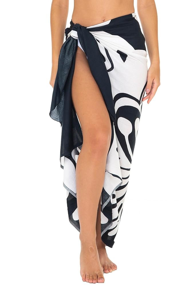 SHU-SHI Sarong Coverups for Women Beach Skirt Butterfly Wrap Swimsuit Long Pareo Cover Up | Amazon (US)