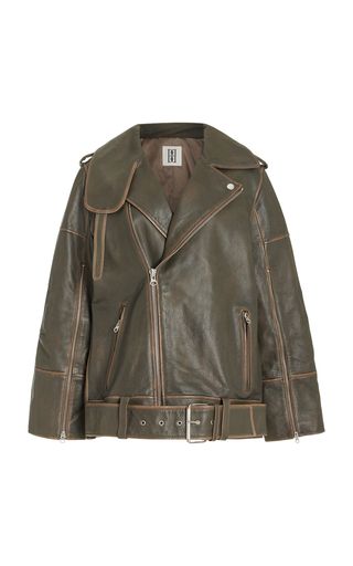 Exclusive Beatrisse Oversized Leather Moto Jacket | Moda Operandi (Global)