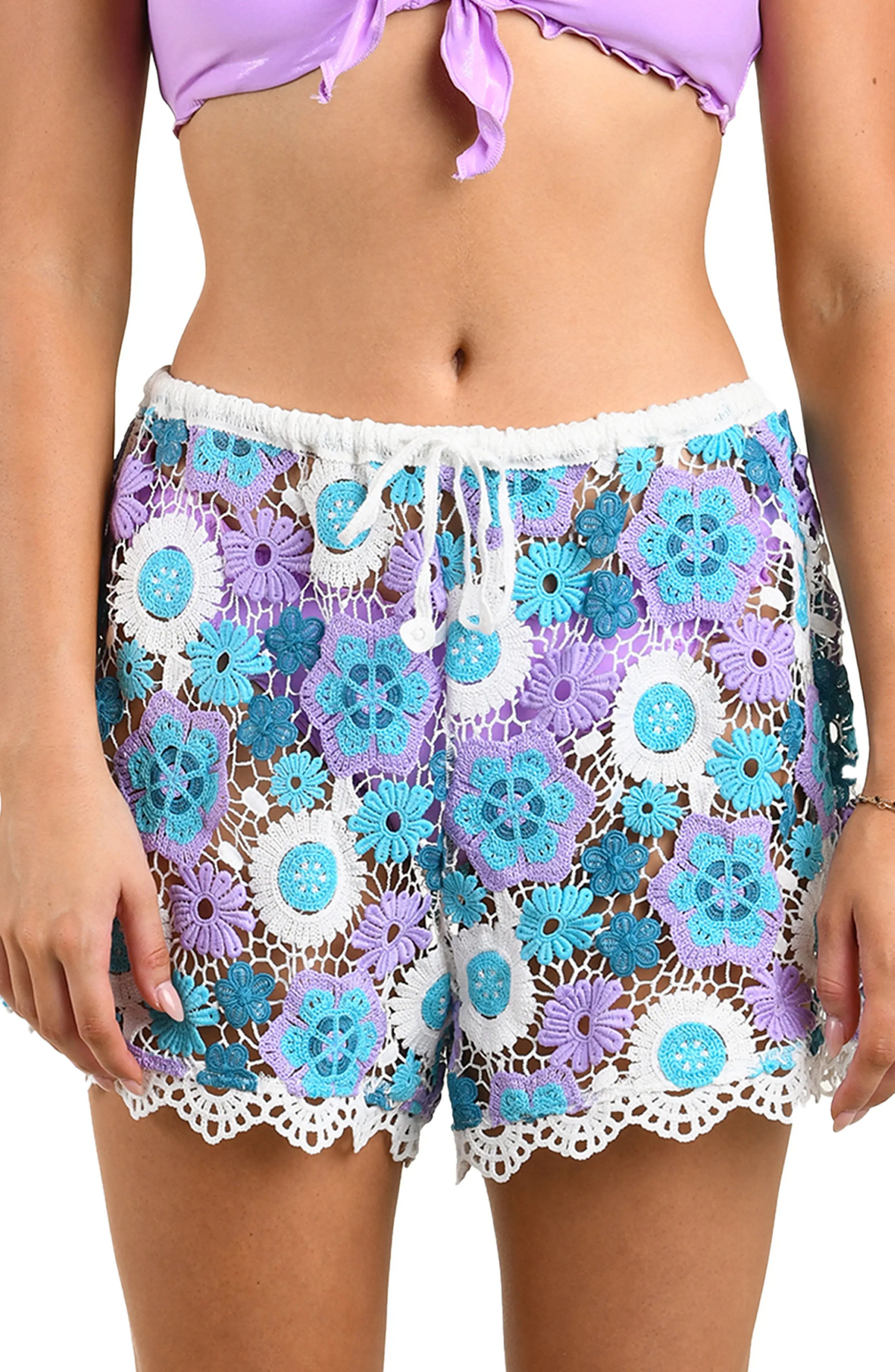 Happy Open Stitch Cover-Up Shorts (Women) | Nordstrom | Nordstrom
