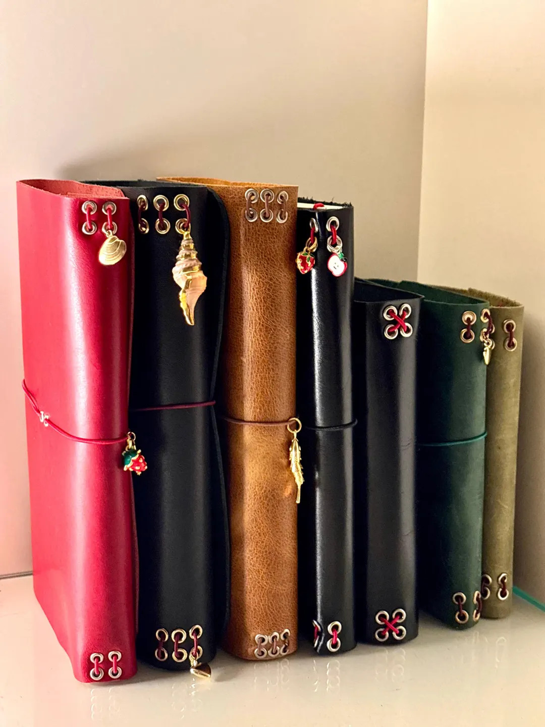 Personalized Leather Journal Cover, Refillable With Charms - Etsy | Etsy (US)