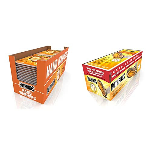 HotHands Hand Warmers - Long Lasting Safe Natural Odorless Air Activated Warmers - 40 Pair & Insole Foot Warmers - 16 Pair, Black | Amazon (US)