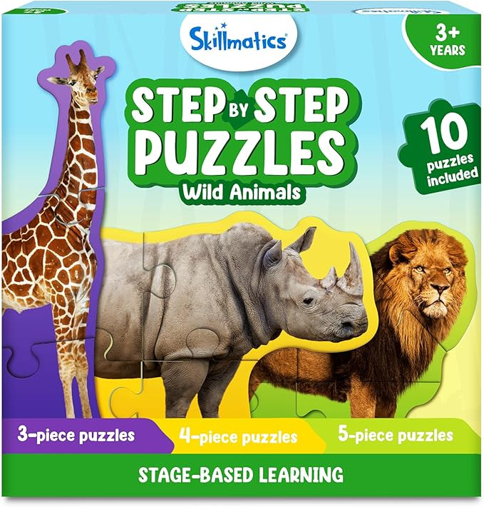 Skillmatics Step by Step Puzzles - 40 Piece Jigsaw & Toddler Puzzle, Montessori Educational Toy f... | Amazon (US)