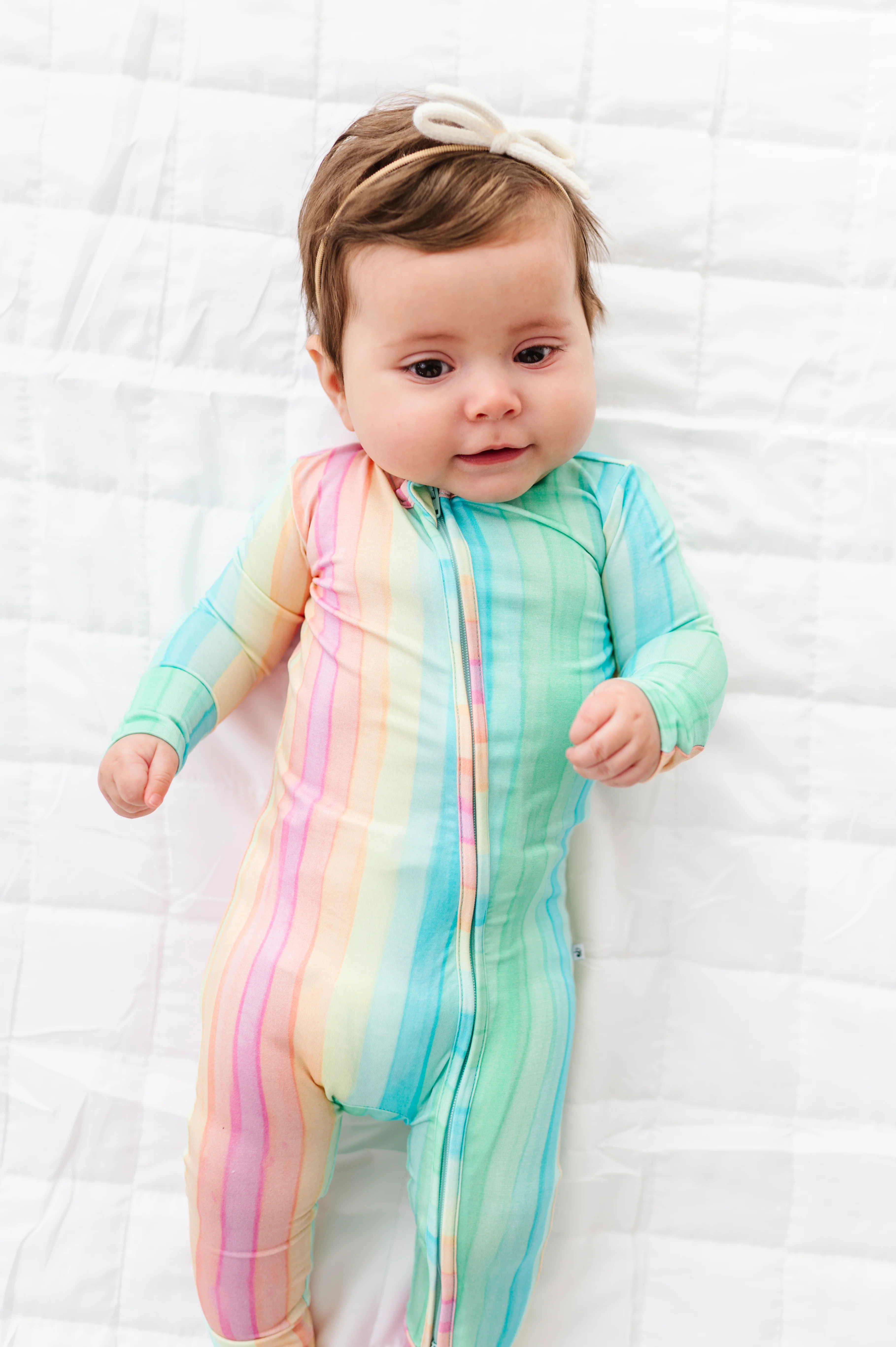 Rainbow Stripe Convertible Romper | Birdie Bean