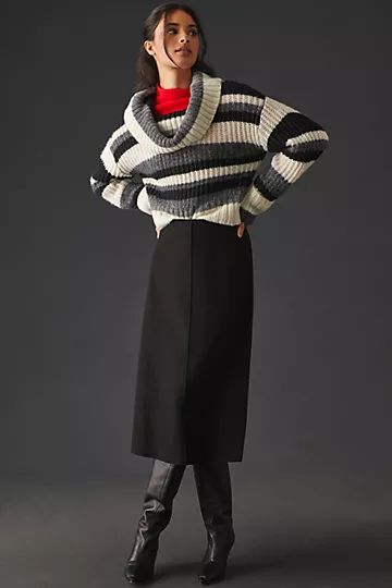 By Anthropologie Striped Turtleneck Sweater | Anthropologie (US)