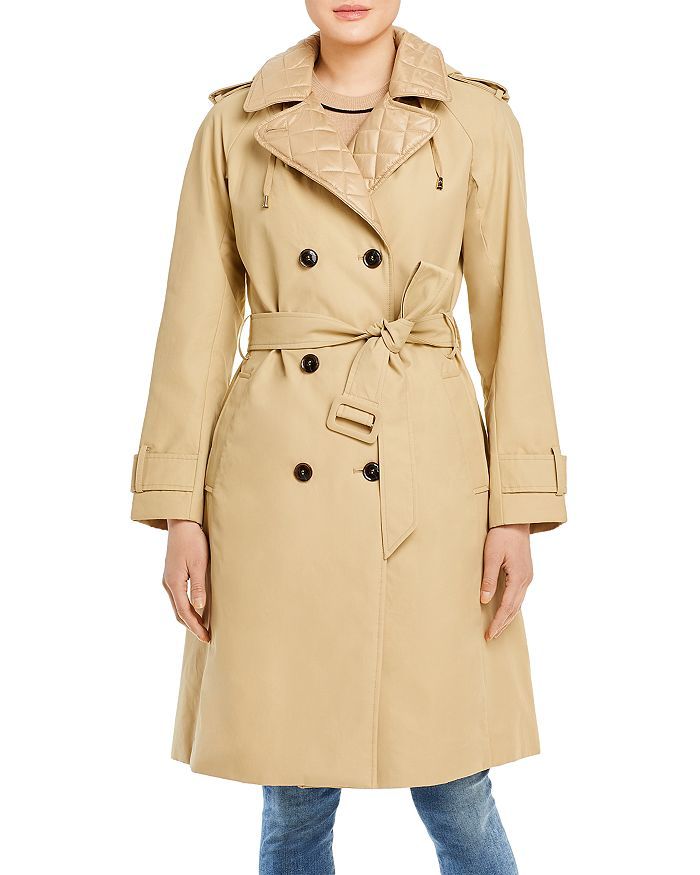 Quilted Trim Hooded Trench Coat | Bloomingdale's (US)