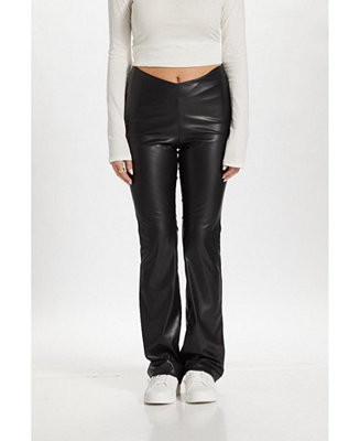 Julianne Bartolotta Women's Faux Leather Cinched Pants - Macy's | Macy's