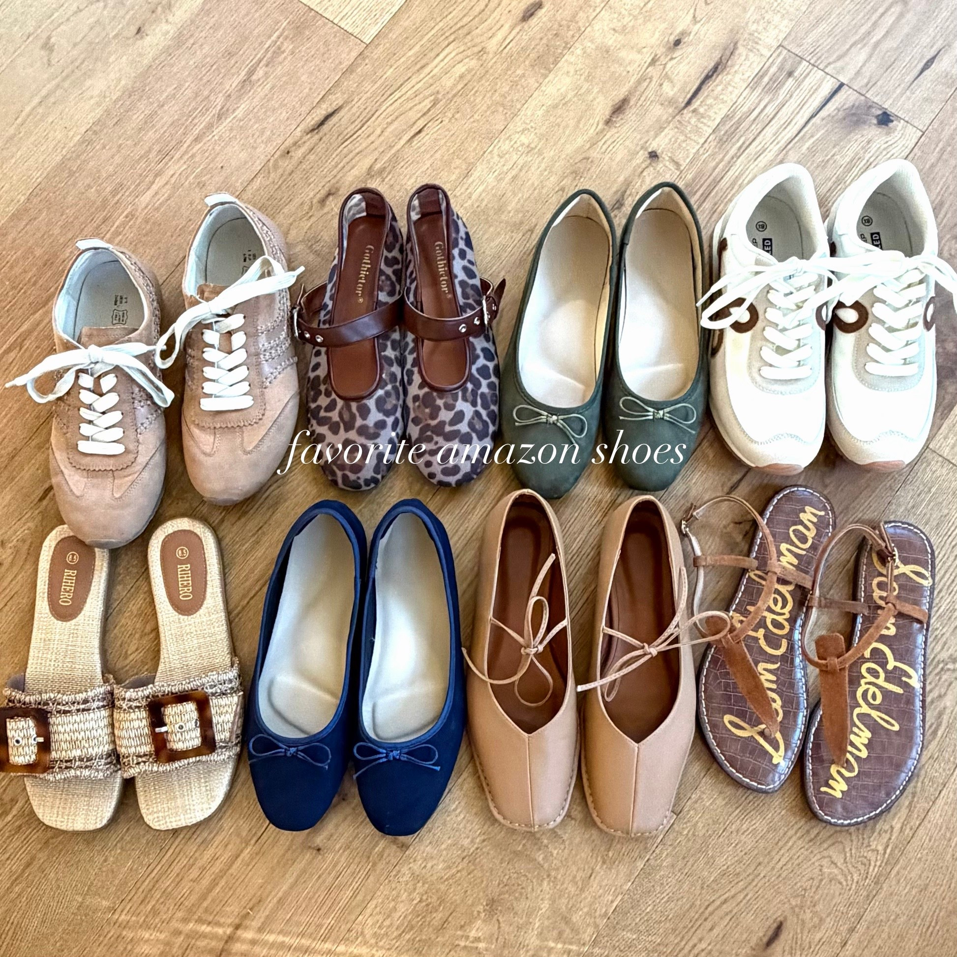 My favorite @amazonfindsandfashion shoes, the ones I’ve worn again & again plus some recent orders that I’m loving for summer! All TTS except the off white sneaks and the raffia slides, I sized down 1/2 size! 🤎
