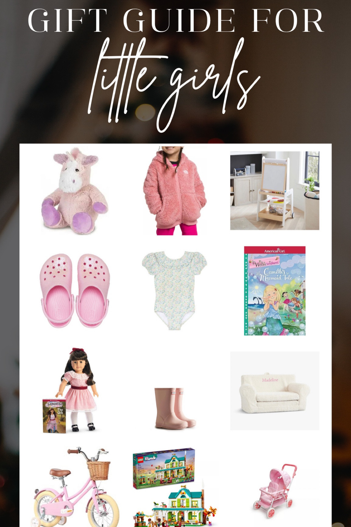 Holiday Gift Guide for Little Girls

#northface #hunterboots #crocs #potterybarnkids #americangirl 

#LTKHoliday #LTKGiftGuide #LTKkids