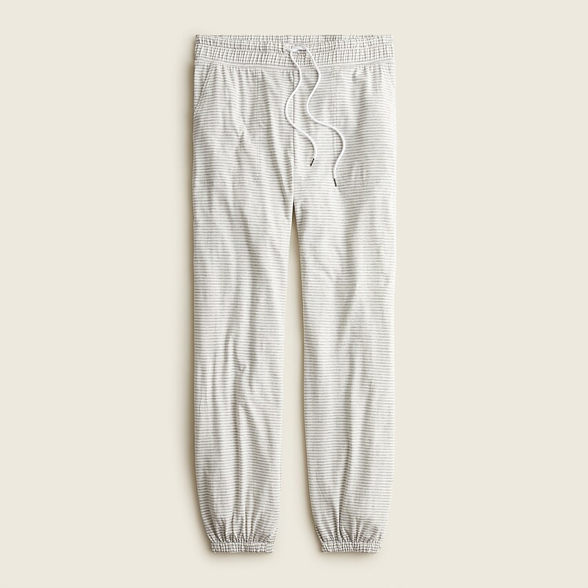 J.Crew: Eco Dreamiest Pajama Jogger Pant In Stripe For Women | J. Crew US