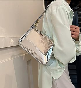 Evening Bag Women Y2k Silver Purse Hobo Bag Tote Handbag Satchel Bag Cute Party Bag Clutch Purses... | Amazon (US)