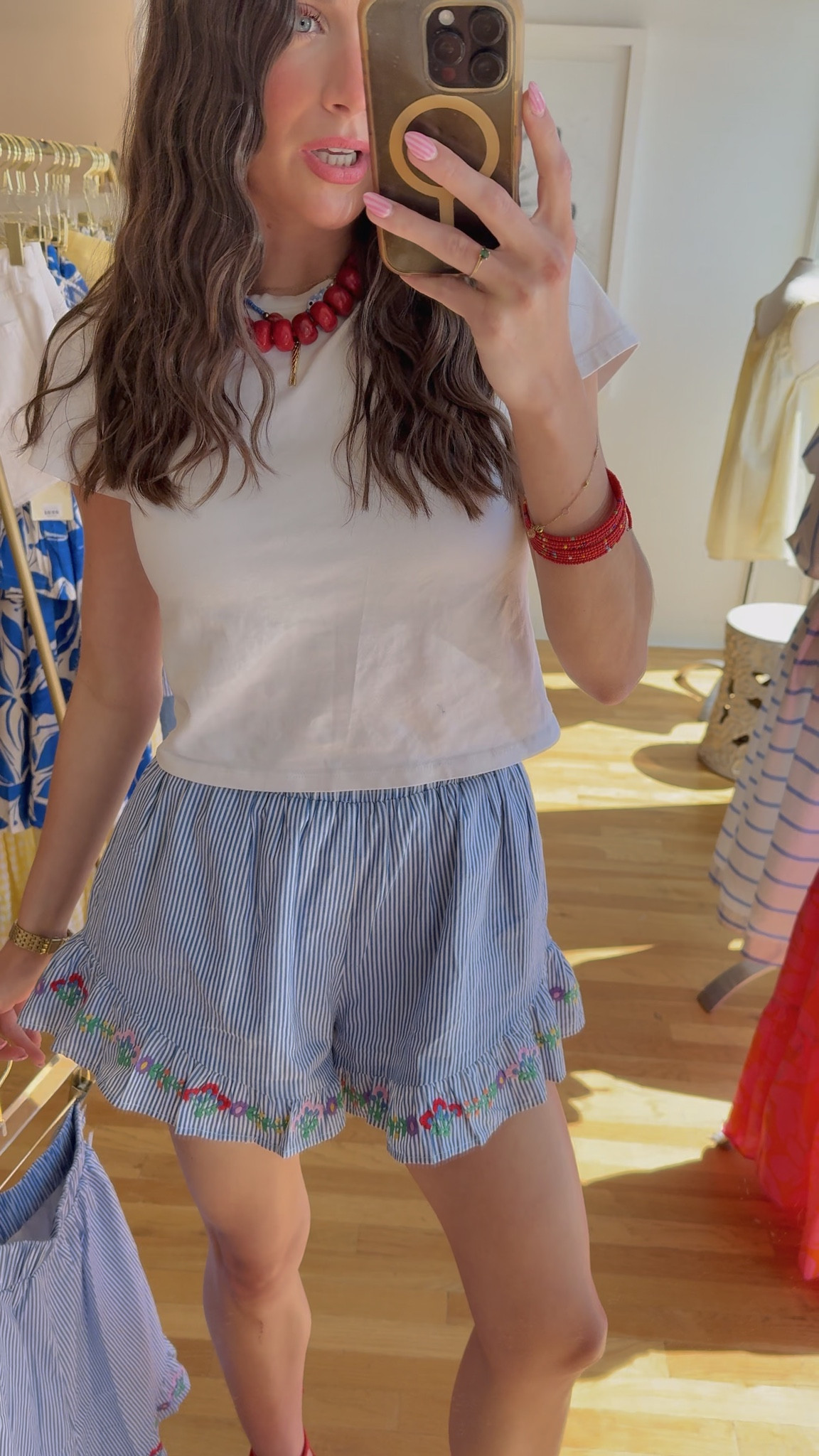 OOTD! These shorts are the cutest and almost sold out:) perfect for summer 