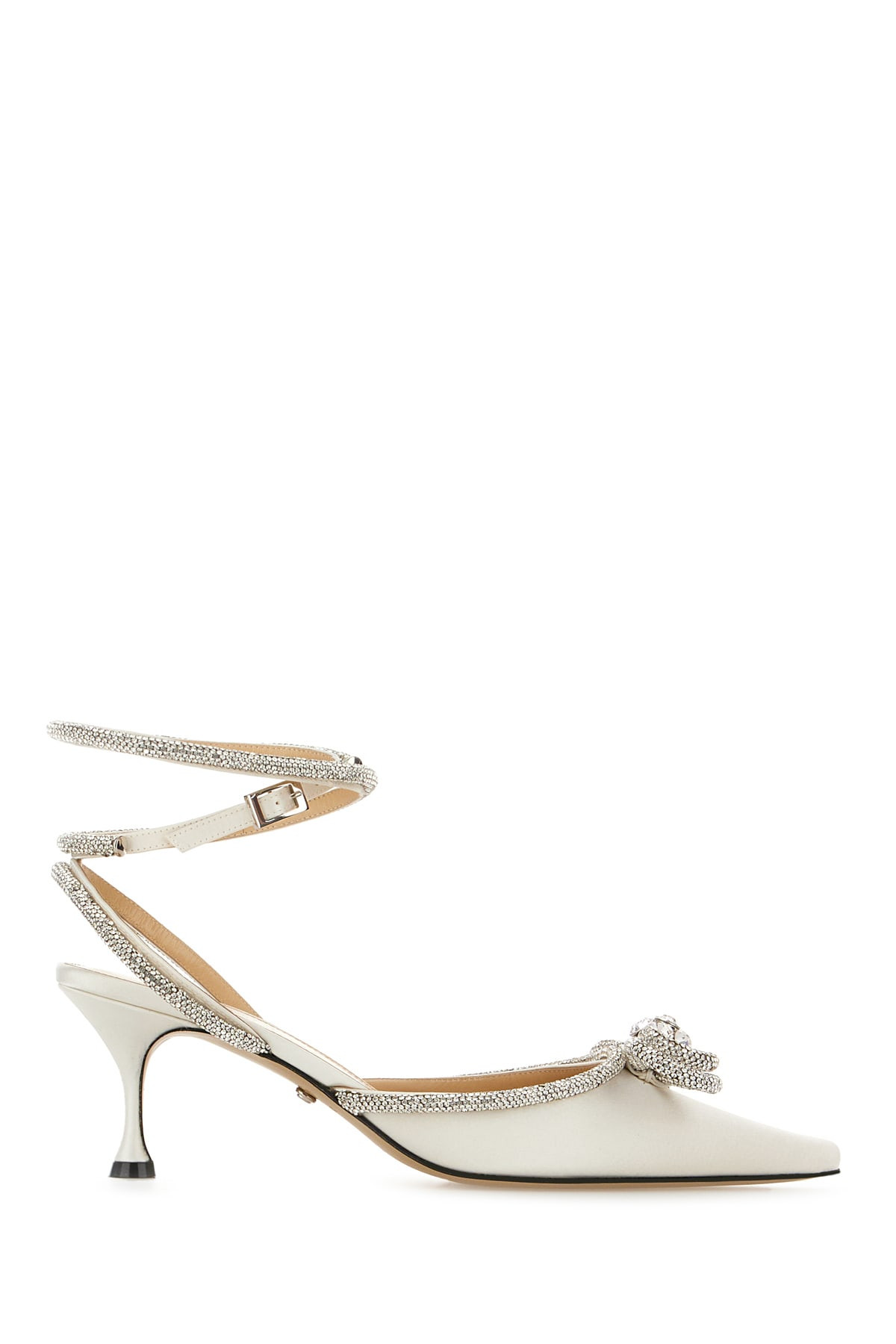 Mach & Mach White Satin Double Bow Pumps | Italist.com US