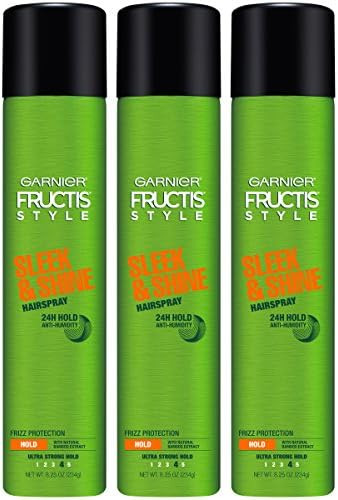 Garnier Fructis Style Sleek and Shine Anti-Humidity Hairspray, Ultra Strong Hold, Frizz Protectio... | Amazon (US)