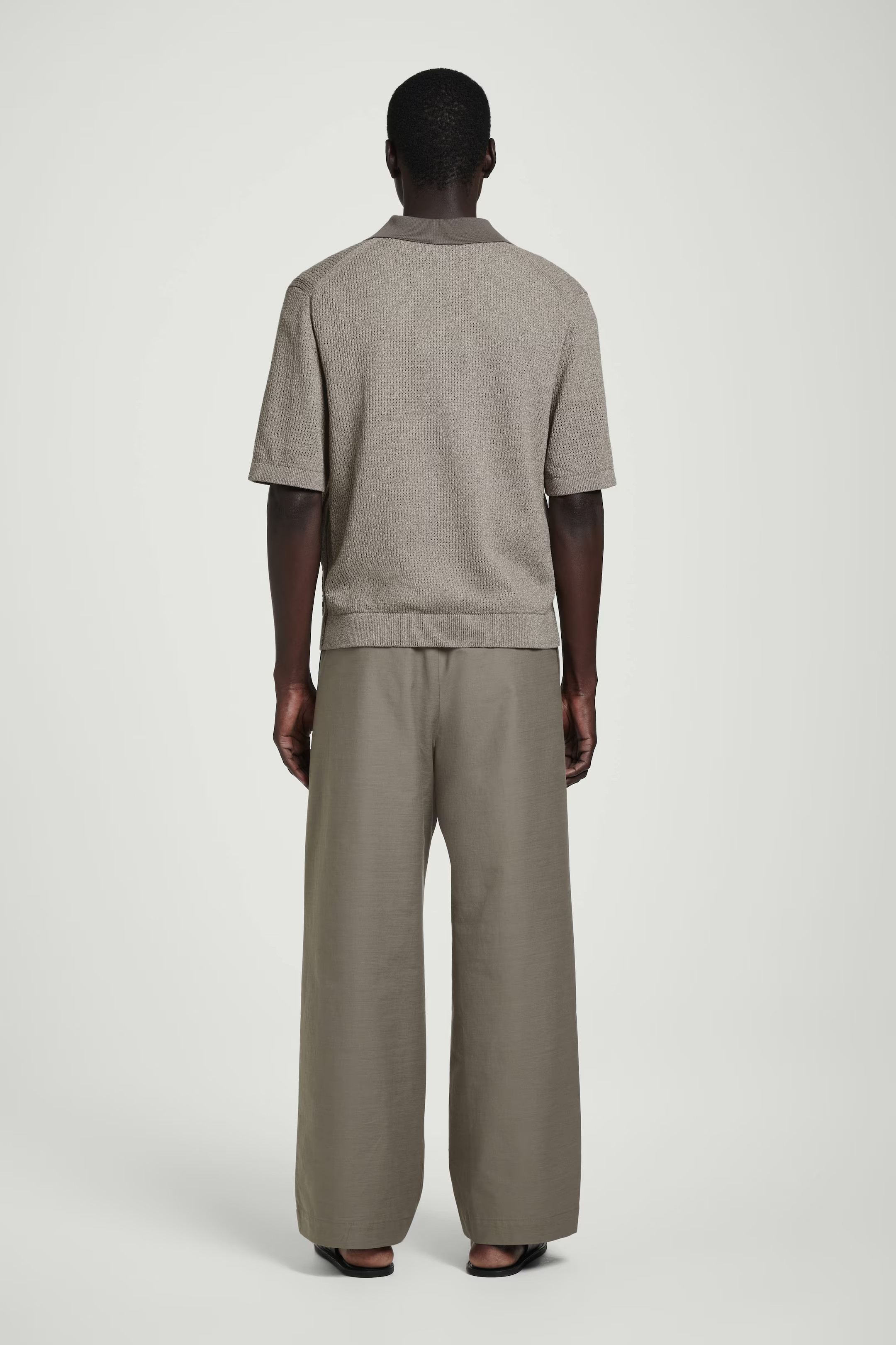 OPENKNIT BOUCLÉ POLO SHIRT - MOLE MÉLANGE | COS AU | COS (AU)