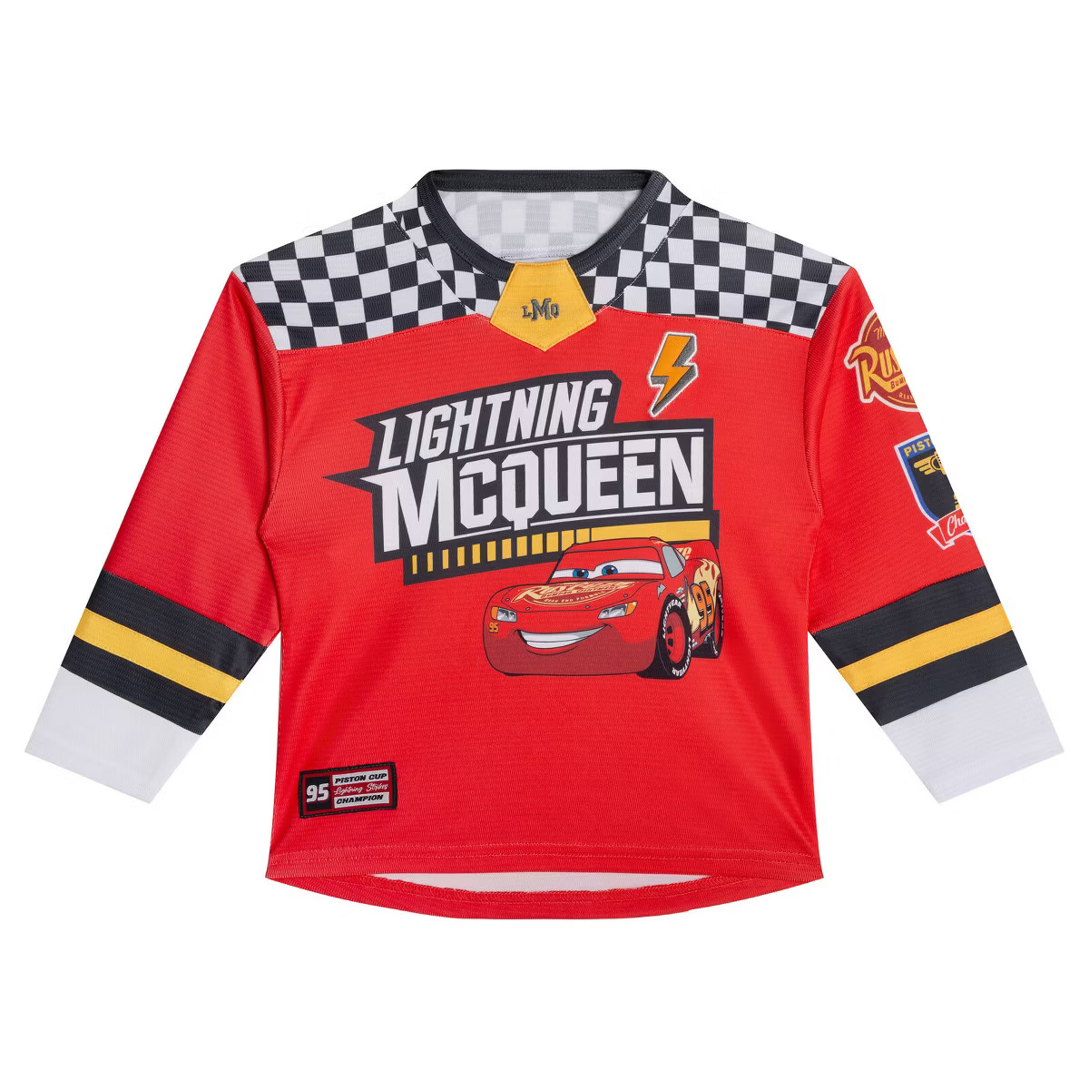 Disney Cars Lightning McQueen Mesh Hockey Jersey Long Sleeve T-Shirt Little Kid to Big Kid | Target