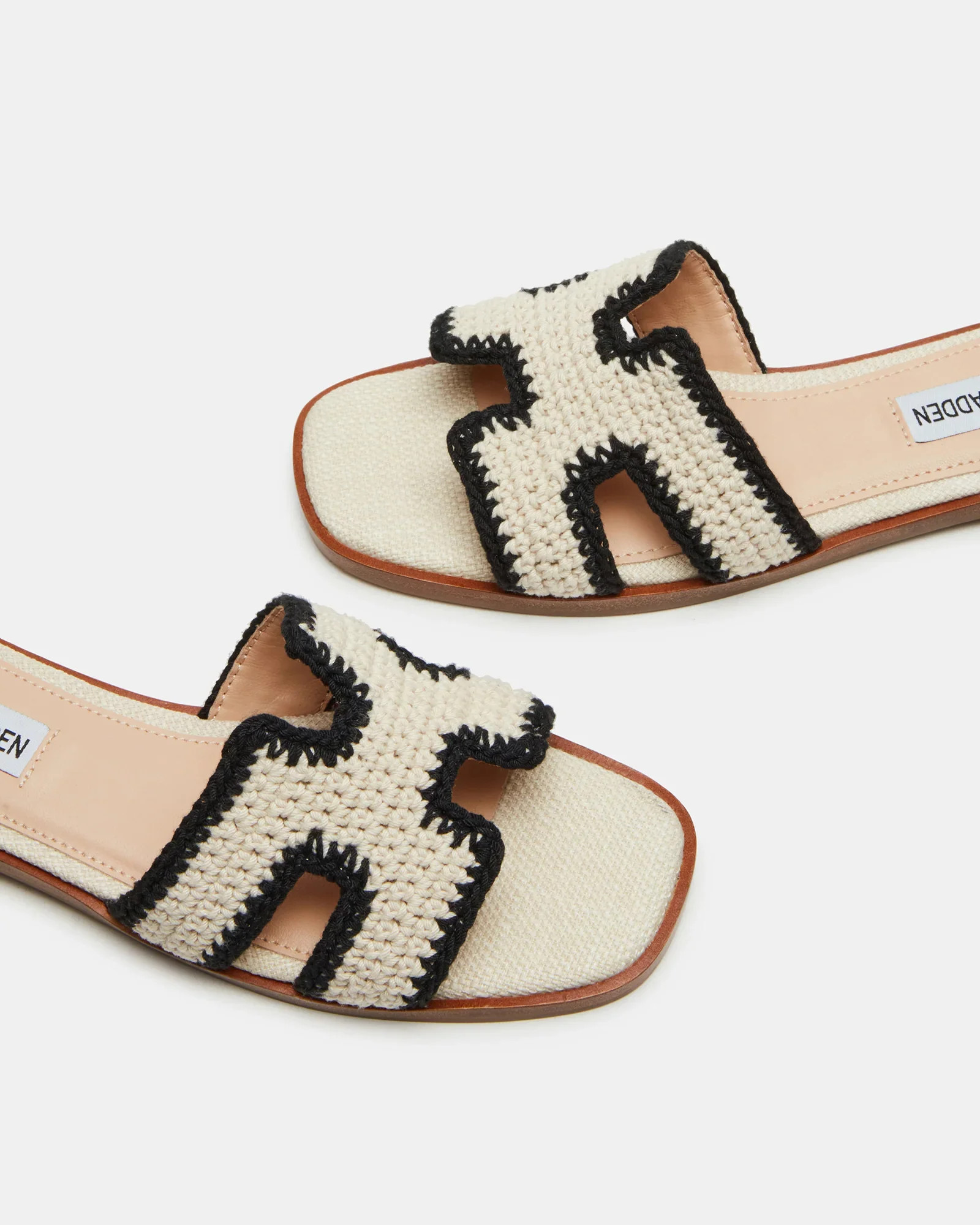 HADYN-M Natural Multi Women's Slide Sandals | Women's Designer Sandals | Steve Madden (Canada)