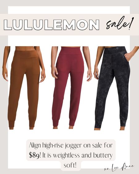 Lululemon Align high rise jogger on sale! 

Lee Anne Benjamin 🤍

#LTKstyletip #LTKsalealert #LTKunder50