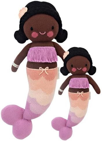cuddle + kind Maya The Mermaid Regular 20" Hand-Knit Doll – 1 Doll = 10 Meals, Fair Trade, Heir... | Amazon (US)