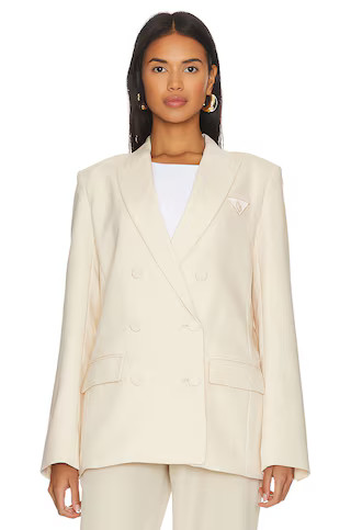 Bardot Sloane Classic Blazer in Beige from Revolve.com | Revolve Clothing (Global)