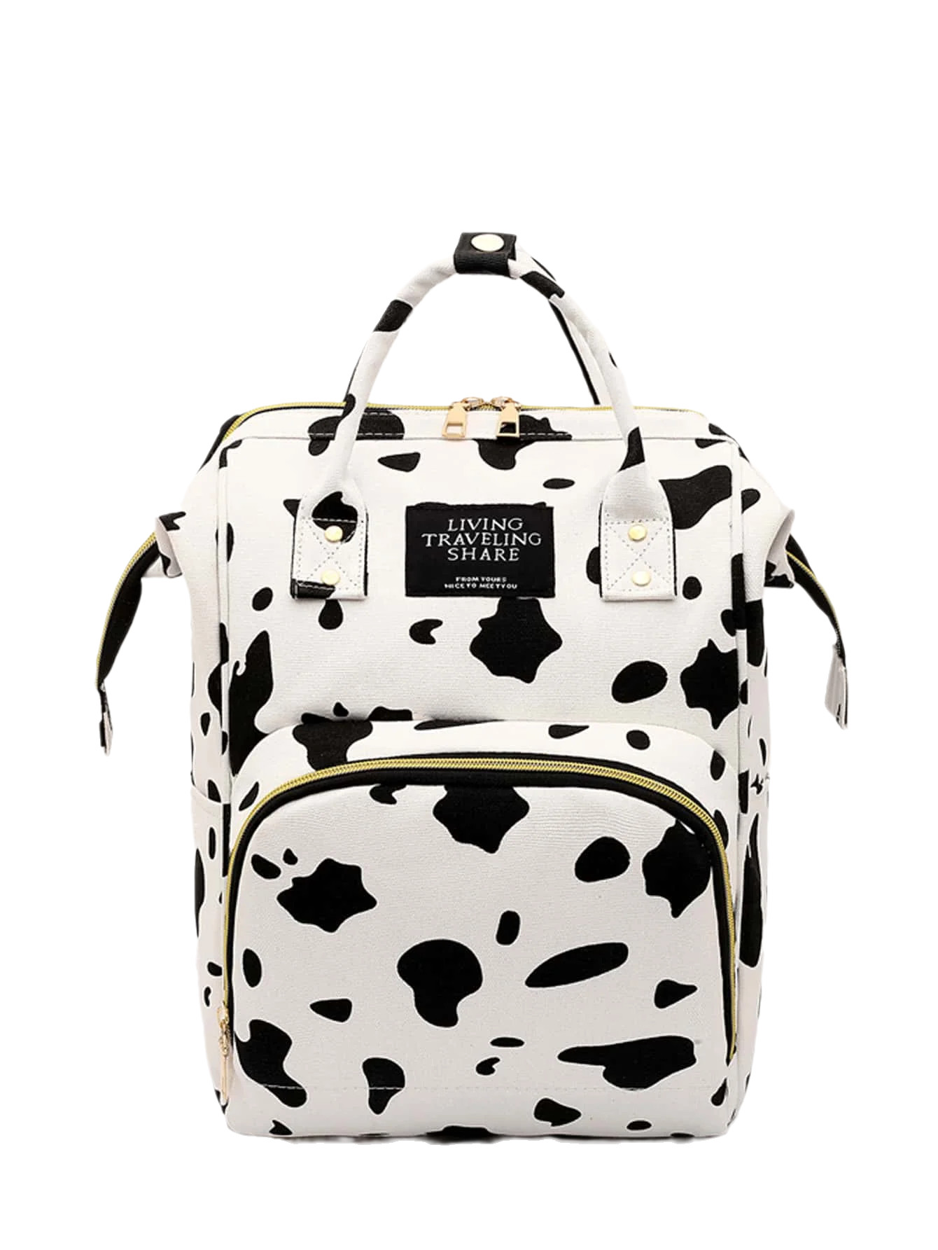 Women Bags Cow Print Irregular Leather Backpack | Walmart (US)