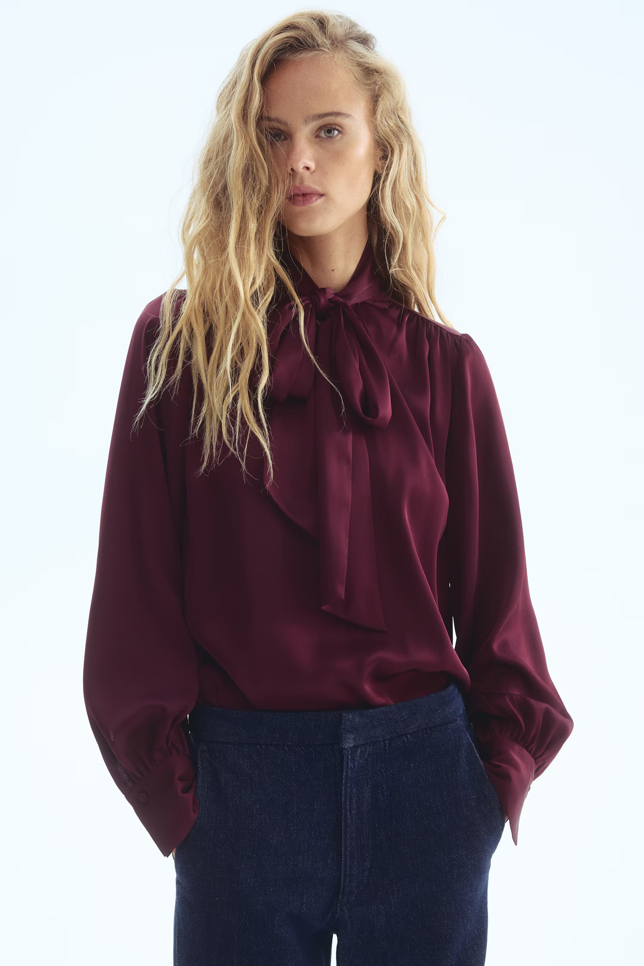 Tie-Neck Chiffon Blouse | H&M (US + CA)