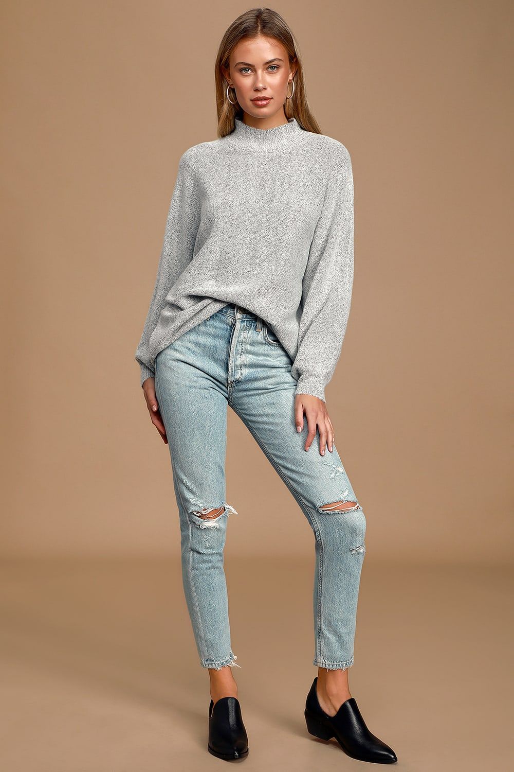 Cozy Perfection Grey Dolman Sleeve Sweater Top | Lulus (US)