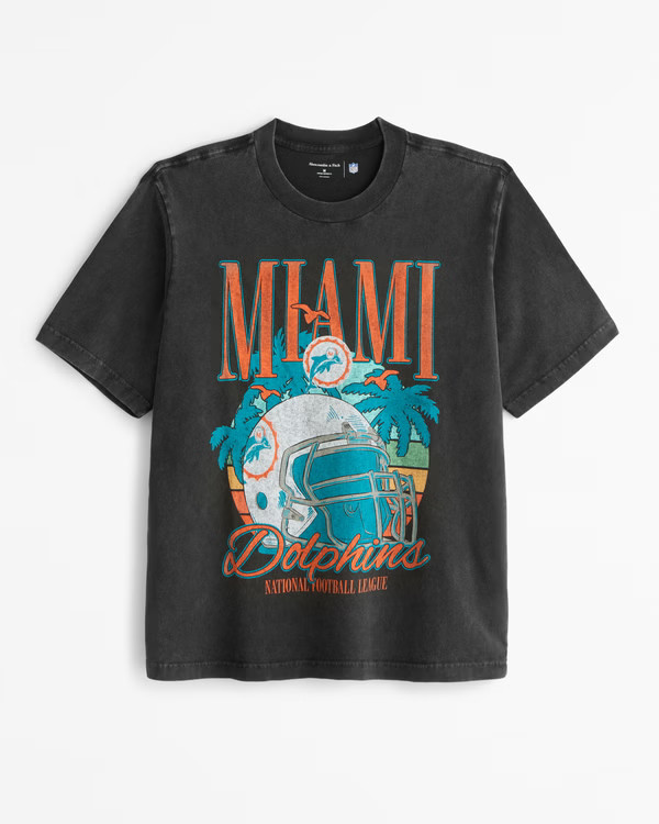 Miami Dolphins Vintage-Inspired Graphic Tee | Abercrombie & Fitch (US)