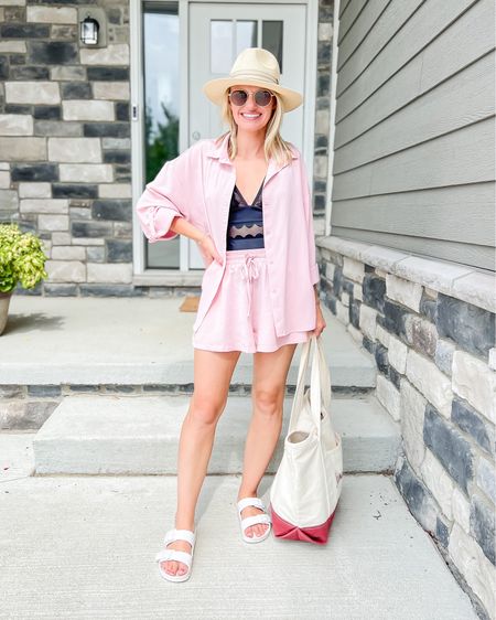 What I wore this week as a SAHM 
Pink Set- small
Bathing suit- small

#LTKunder50 #LTKstyletip #LTKSeasonal