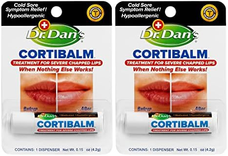 Dr. Dan's Cortibalm 2 pack -for Dry Cracked Lips Healing for Severely Chapped Lips - Designed for... | Amazon (US)