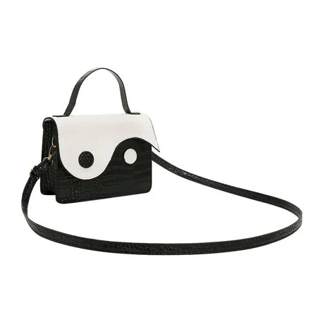 BIOSA Women Yin Yang Crocodile Pattern Shoulder Bag PU Leather Flap Crossbody Bag | Walmart (US)