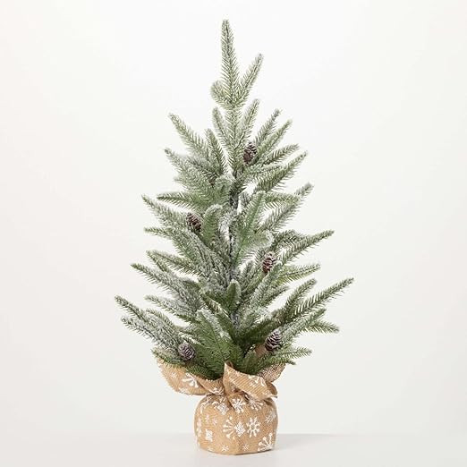Snow-Flocked Pine Tree in Burlap Sack | Amazon (US)