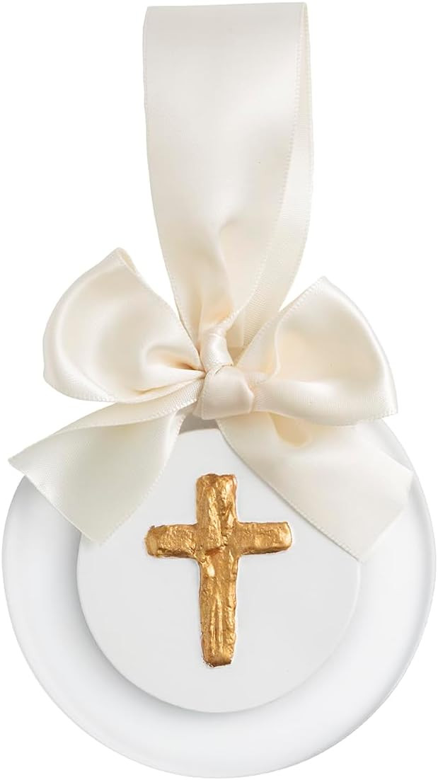 Mud Pie Christmas Cross Gold Intaglio Ornament | Amazon (US)