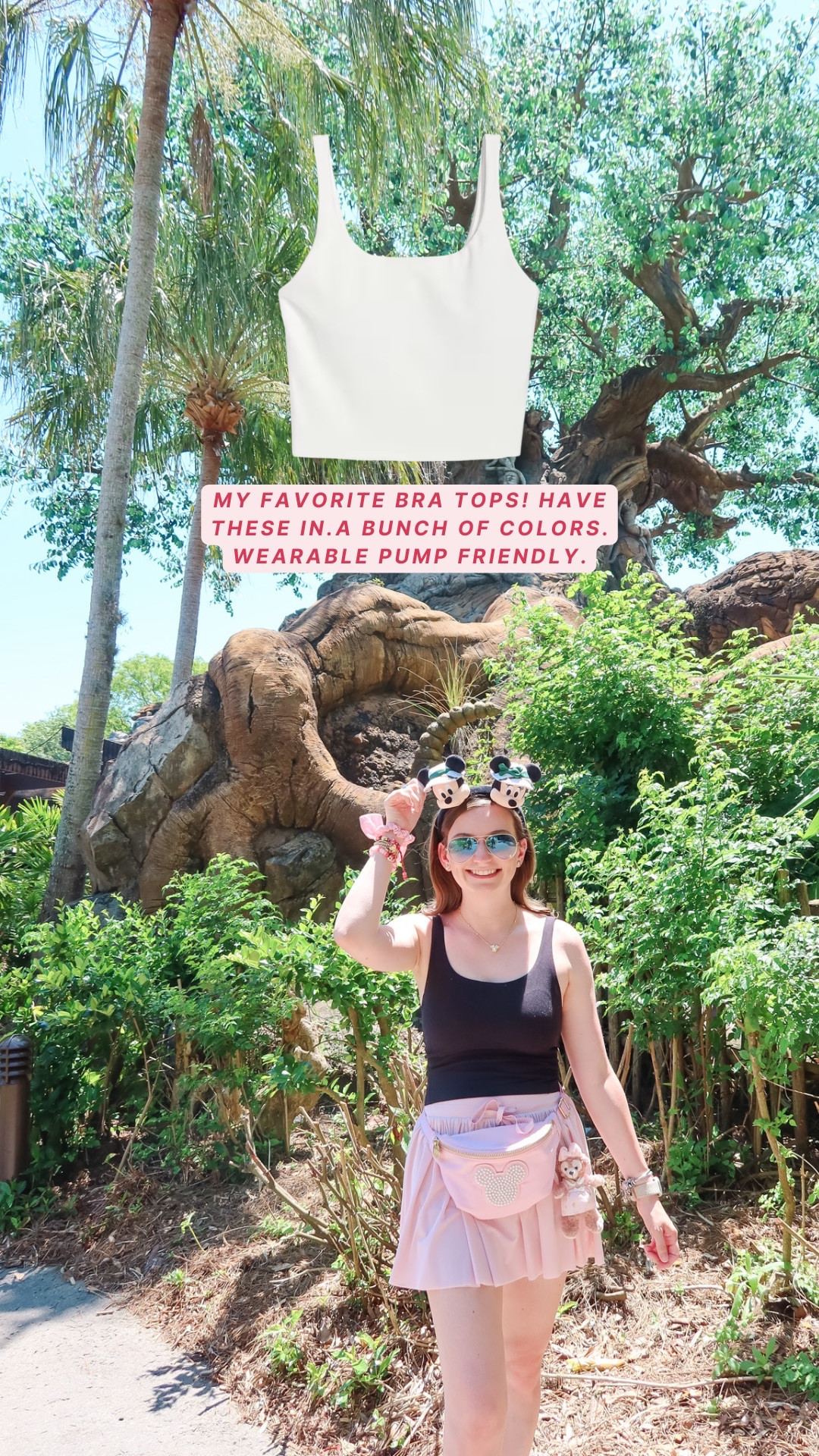 My favorite active wear top RN! Perfect for hot Disney days, working out, or just wearing around. Portable pump friendly for my pumping moms!