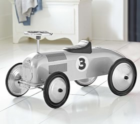 Silver Race Car Ride-On | Pottery Barn Kids