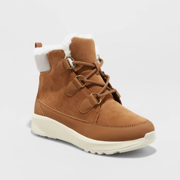 Women's Caylie Sport Bottom Winter Boots - Universal Thread™ Cognac | Target