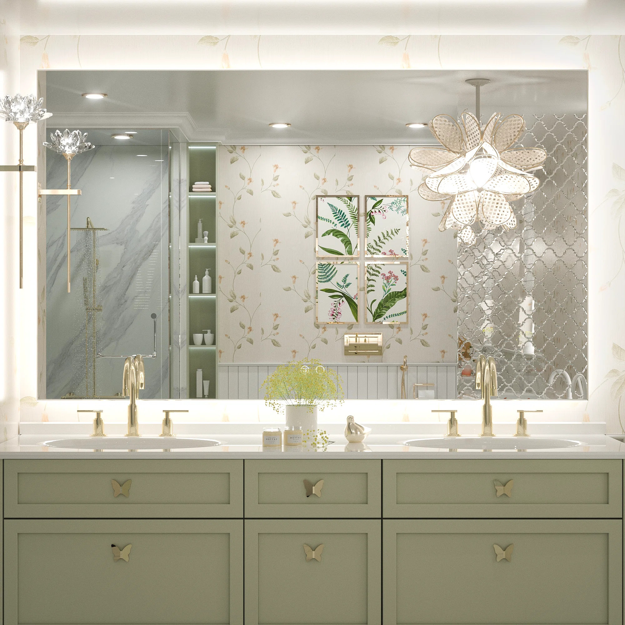 Adorna LED Backlit Frameless Lighted Bathroom Vanity Mirror Wall Mirror Dimmable Anti Fog | Wayfair North America