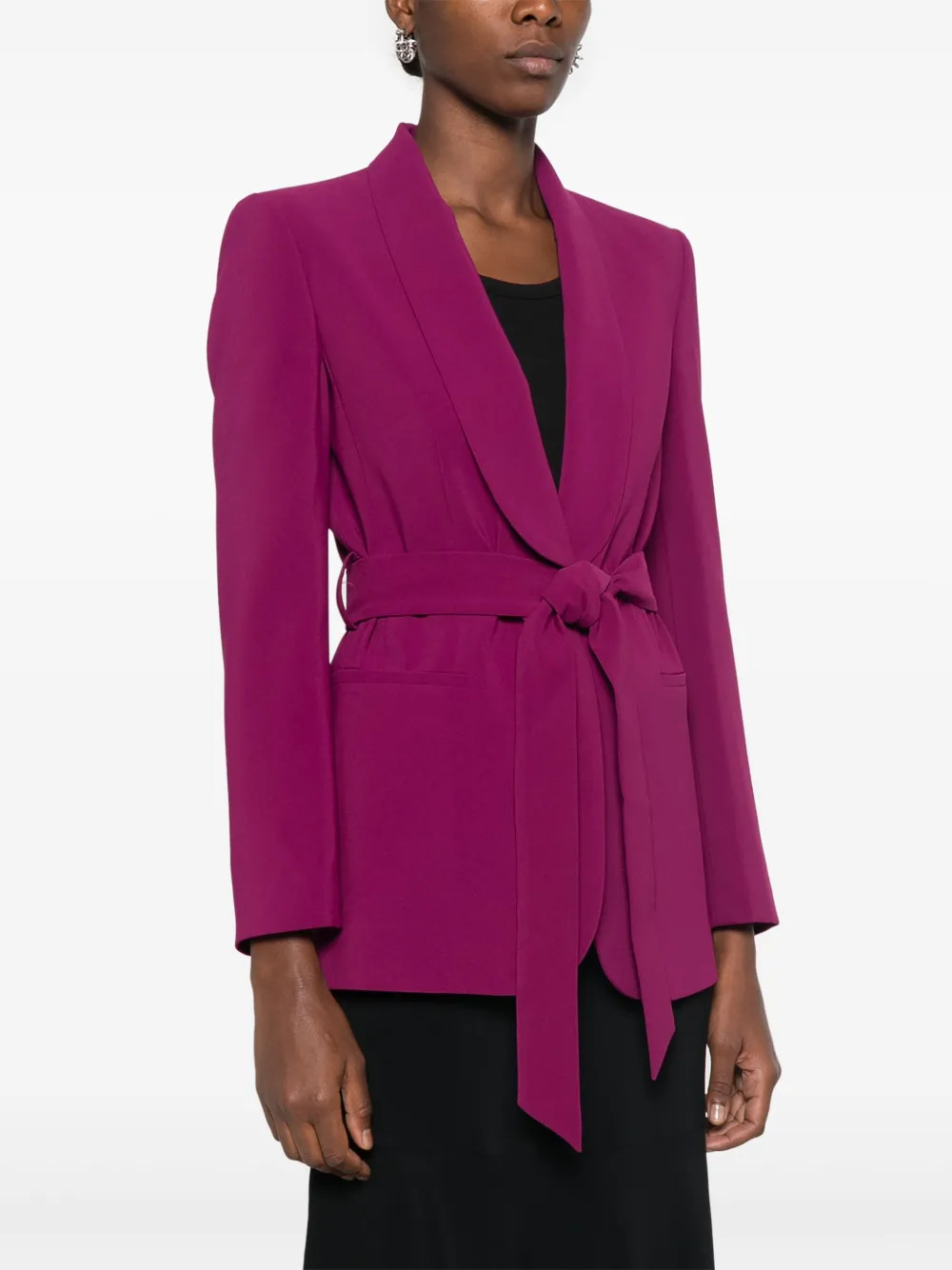 TWINSET Oval T Chain Belted Blazer | Pink | FARFETCH TH | Farfetch Global