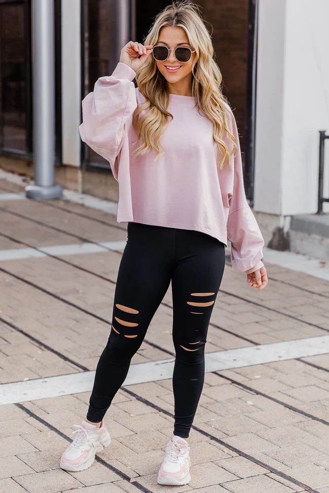 Counting The Hours Black Cutout Leggings | Pink Lily