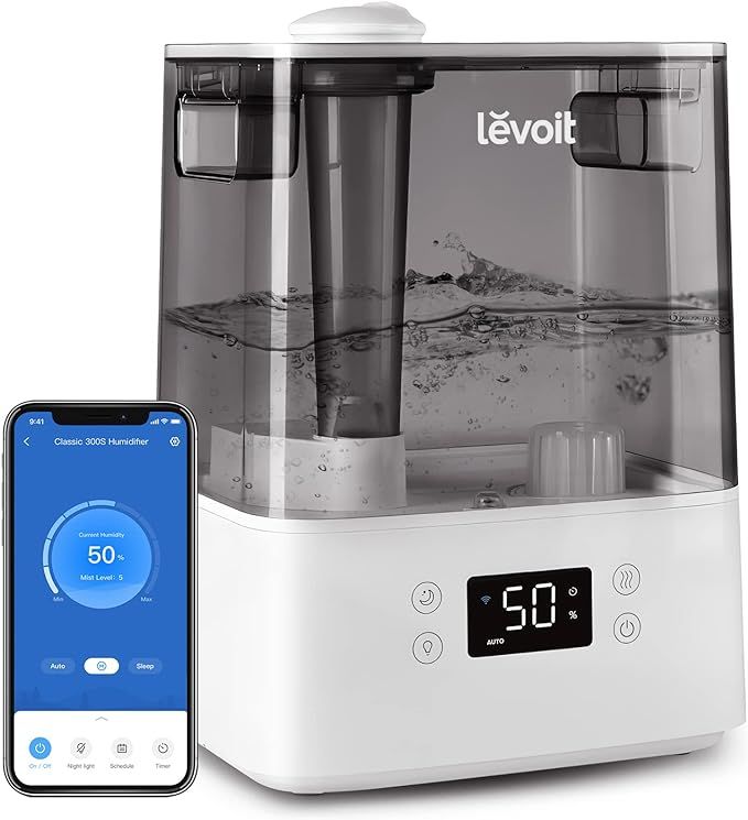 Amazon.com: LEVOIT Humidifiers for Bedroom Large Room Home, 6L Cool Mist Top Fill Essential Oil D... | Amazon (US)