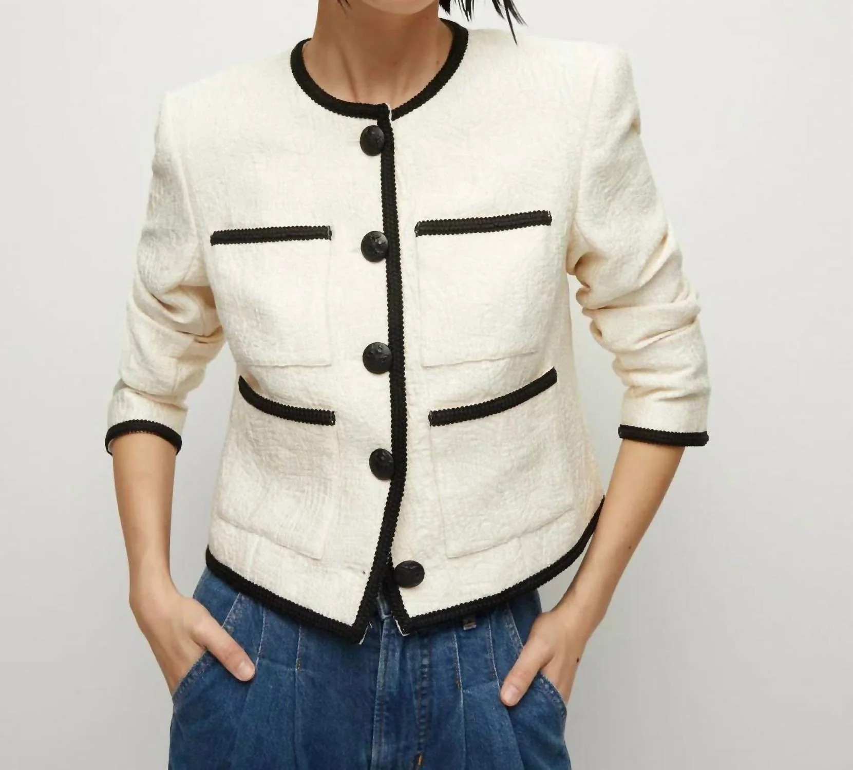 Darla Jacket In Ecru | Shop Simon