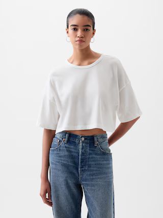 Ultra-Cropped Oversized T-Shirt | Gap (US)
