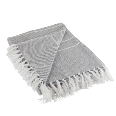50"X60" Thin Striped Throw Blanket Gray/White - Design Imports | Target