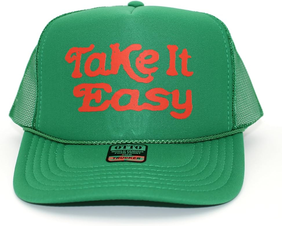 Take It Easy Original Trucker Hat - Trendy Vintage Graphic Y2K Trucker Cap for Men and Women | Amazon (US)