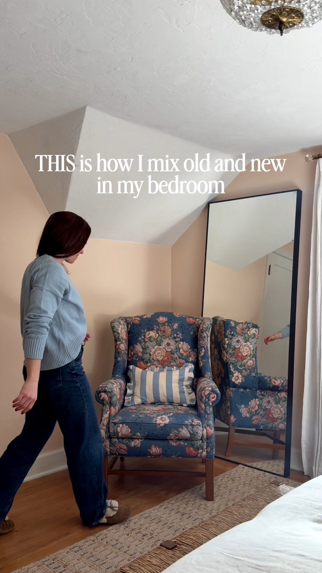 The other day I shared this vintage floral Ethan Allen chair in stories and got some questions. But I can’t link it! I’ve found a great balance of vintage/antique and custom or otherwise new in my bedroom and I love it so much.

#LTKHome