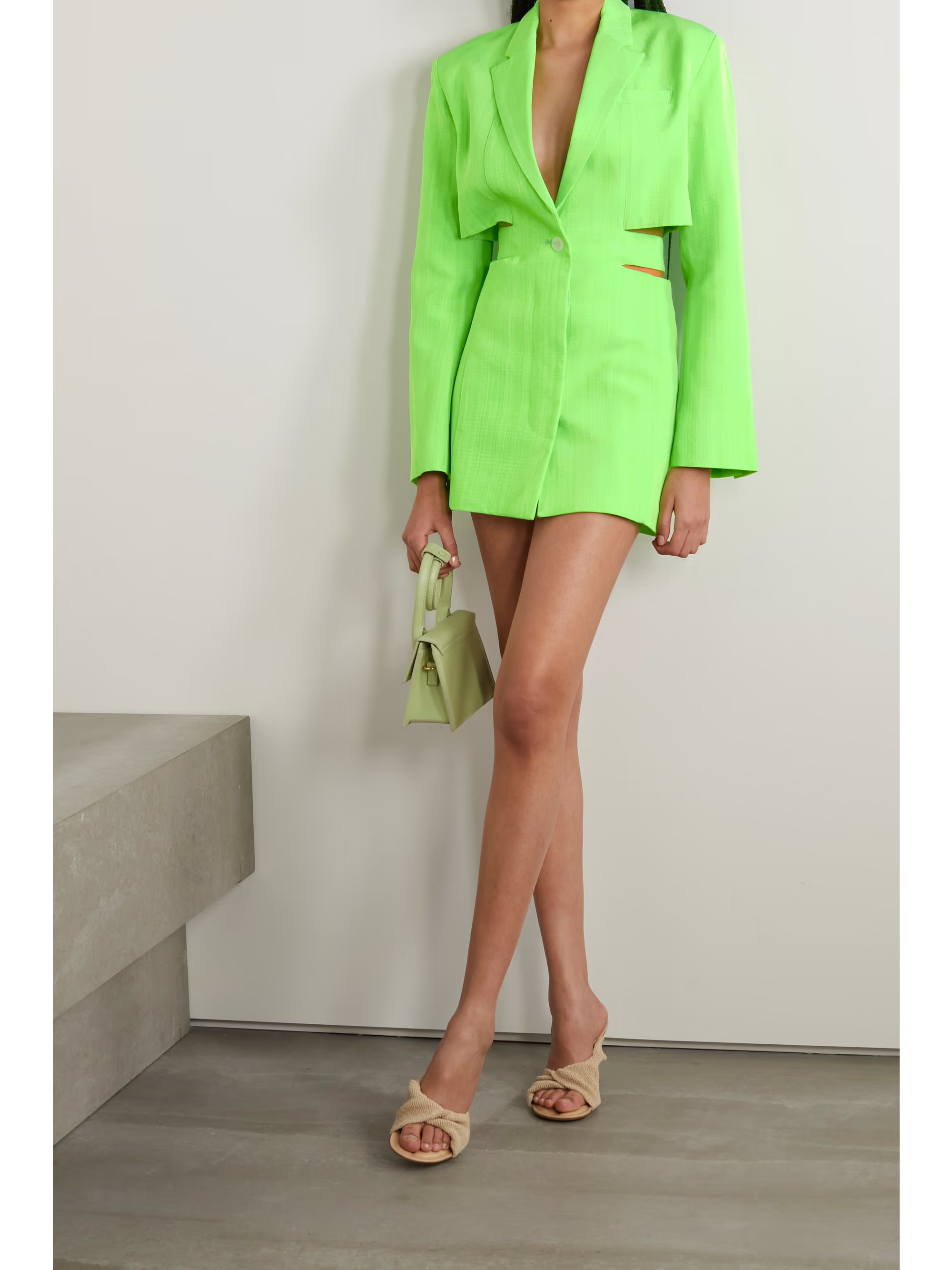 Bari cutout woven mini dress | NET-A-PORTER (US)