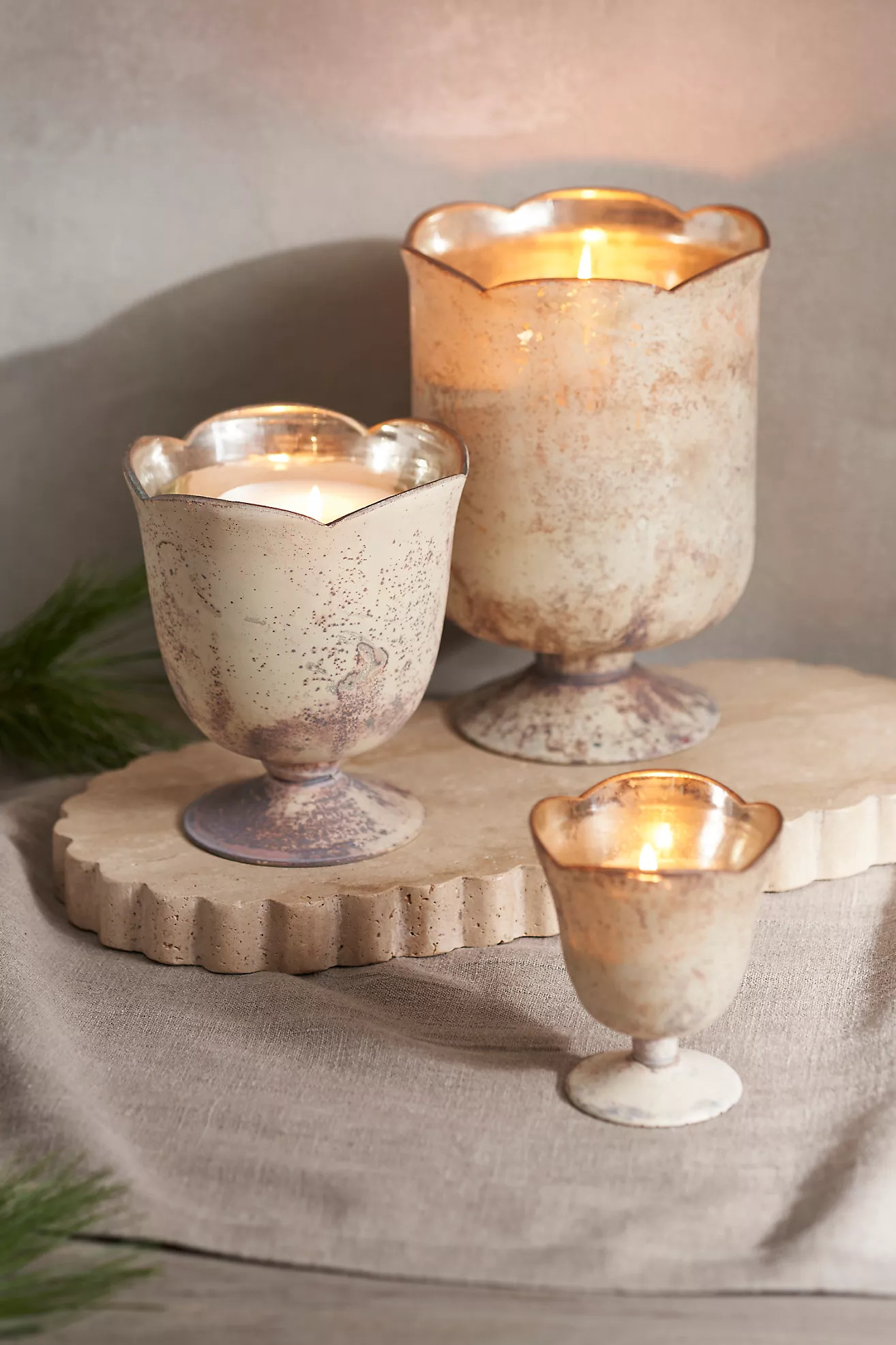 Fluted Burnished Votive | Anthropologie (US)
